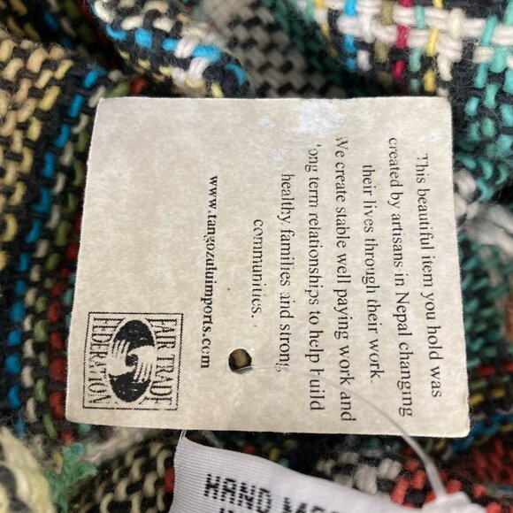 Woven Scarf Ganesh Himal Trading Boho Tribal Textile Art Chunky Cotton - Picture 6 of 10